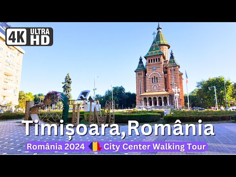 Timișoara, City Center Walking Tour - România Summer Time 4K | Streets Vibes 2024 | Walking Xavier