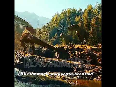 Rexy meet buck and doe #jurassicworlddominion #jurassicpark #jurassicworld