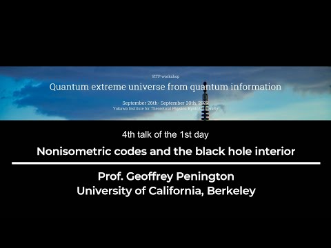 Nonisometric codes and the black hole interior by Geoffrey Penington
