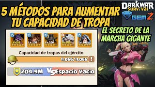 UTILIZA ESTOS MÉTODOS PARA ENVIAR MUCHAS TROPAS EN TU MARCHA-  Dark War Survival