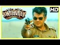 Mankatha Tamil Movie Scenes | Ajith Intro | Ajith fights police to save Aravind Akash | Thala 50