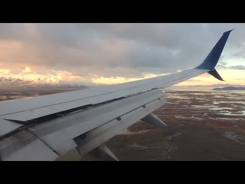 Delta Airlines Boeing 737-900ER [N808DN] descent and landing in SLC