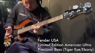 Video thumbnail for 【Ikebe B-Sound Check】FenderUSA Limited Edition American Ultra Precision Bass (Tiger Eye/Ebony)【試奏動画】 by Ikebe Channel｜池部楽器店