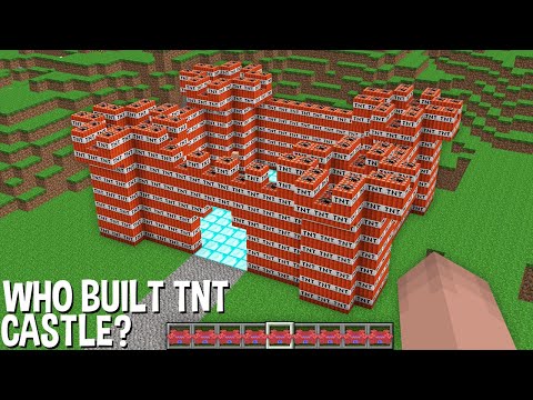 Orange Dude - WHO BUILT this TNT CASTLE in Minecraft ? STRANGEST BUILDING !
