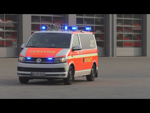 Verschiedenen Einsatzfahrten von die Feuerwache 1 in Krefeld