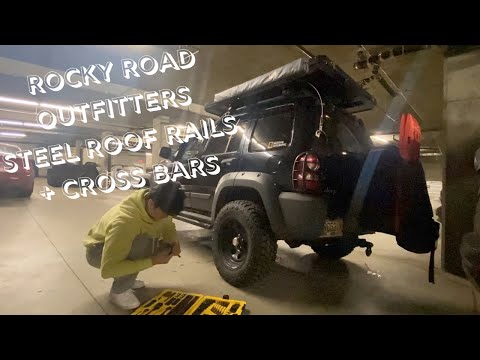 JEEP LIBERTY KJ RENEGADE ROCKY-ROAD OUTFITTERS ROOF RAILS CROSS BARS INSTALLATION