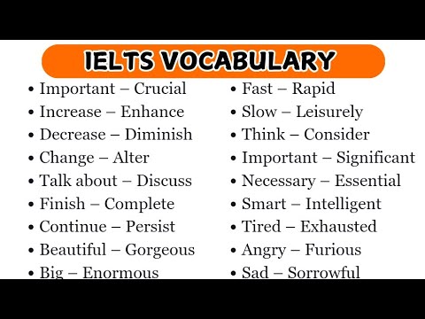 IELTS VOCABULARY PART 2 | ielts vocabulary words english learn with meaning | vocabulary for ielts