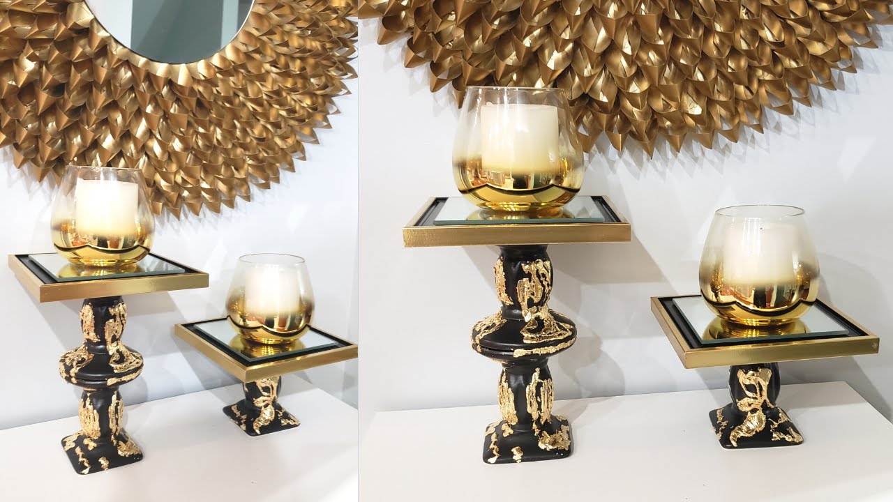Watch video Candelabros Elegantes | Black and gold candle holders Now Candelabros Elegantes | Black and gold candle holders