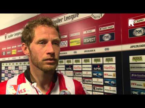 Jan-Dirk Stouten praat na met Spartaan Michel Breuer