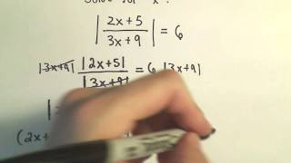 Solving Absolute Value Equations Containing TWO Absolute Value Expressions - Example 2