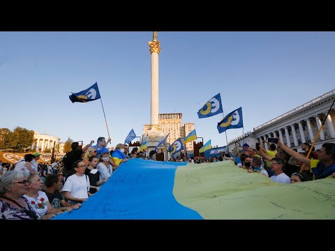 Watch: Thousands march in Kyiv to mark Ukraine Independence Day