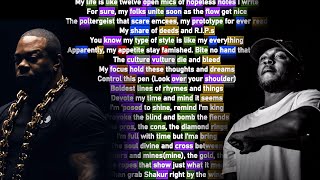 Busta Rhymes + Kendrick Lamar - Look Over Your Shoulder (Rhyme Sceme)