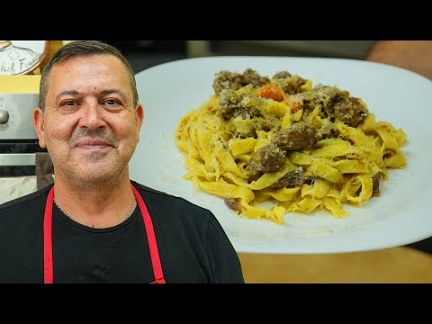TAGLIATELLE FATTE in CASA al RAGÙ BIANCO - Ricetta DELIZIOSA!