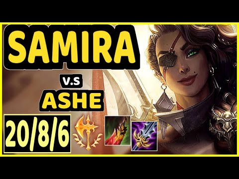 INNAXE (SAMIRA) vs ASHE - 20/8/6 KDA BOTTOM ADC GAMEPLAY - EUW Ranked GRANDMASTER