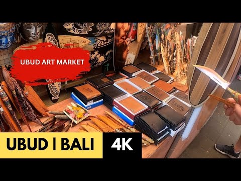 [4K] Visitando os mercados de arte tradicionais em Ubud, Indonésia | Bali Shopping Travel Vlog 2022