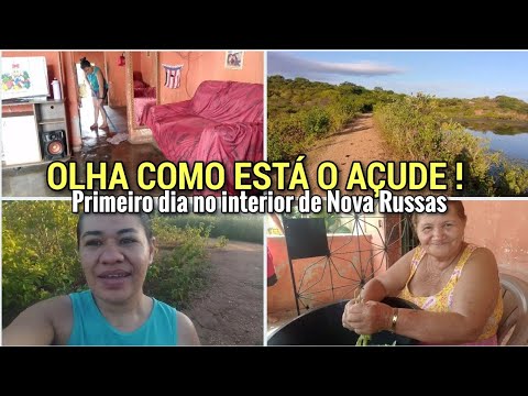 PRIMEIRO DIA NO INTERIOR DE NOVA RUSSAS 🏡 Caminhada, açude, faxina e janta no fogão!