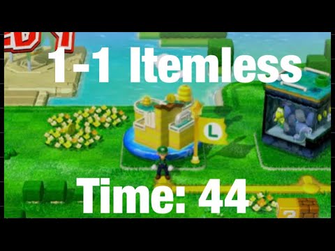 1-1 Itemless Speedrun: Super Mario 3d World