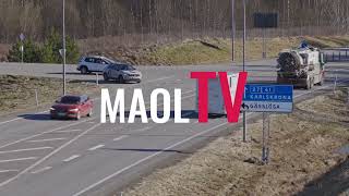 Trafik med skyltar mot Karlskrona