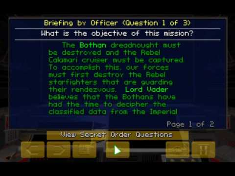 Classic Tie Fighter Collector's Edition - B12M5 Briefing