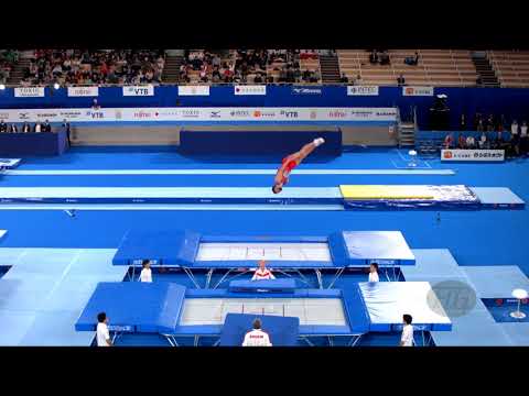 YUDIN Andrey (RUS) M - 2019 Trampoline Worlds, Tokyo (JPN) - Qualification Trampoline R2