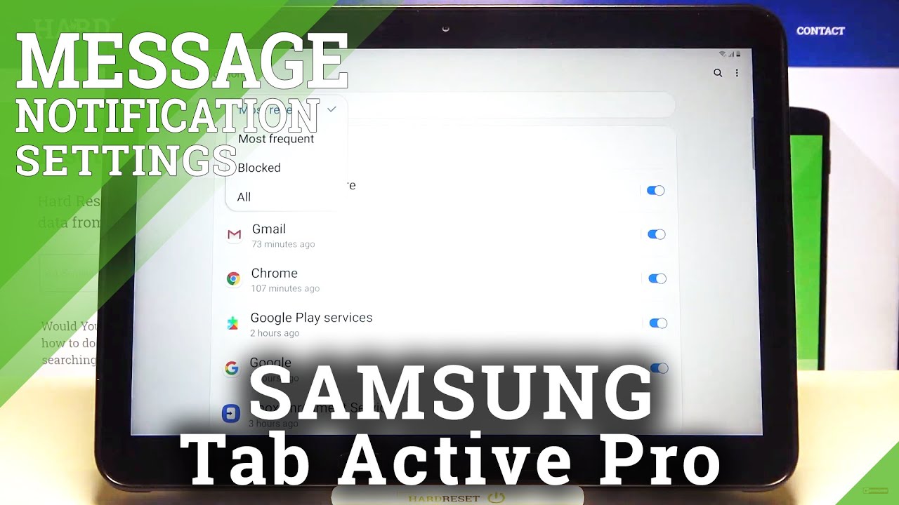 How to Personalize Notifications – Messages on SAMSUNG Galaxy Tab Active Pro