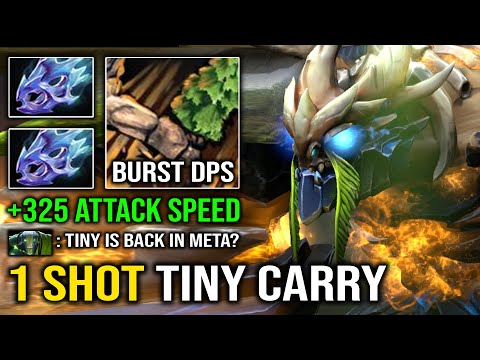 WTF +325 Attack Speed Carry Moon Shard Tiny | Unlimited Tree Cleave Instant 1 Shot Burst Dota 2