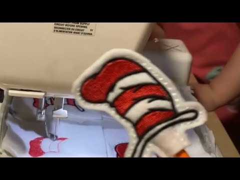HOW to make ITH Dr. Seuss hat pencil topper, Janome MC230E