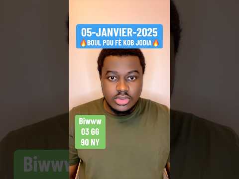 BOUL POU FÈ KOB JODIA 05/JANVIER/2026
