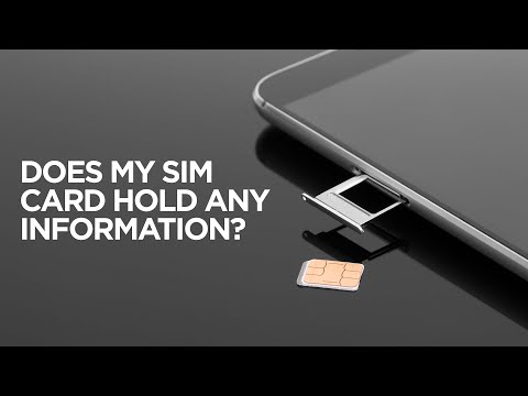 Does My SIM Card Hold Any Information?