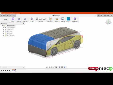 How to make Car Design in Form Command (Autodesk Fusion 360 Surface Modeling Tutorials 10)