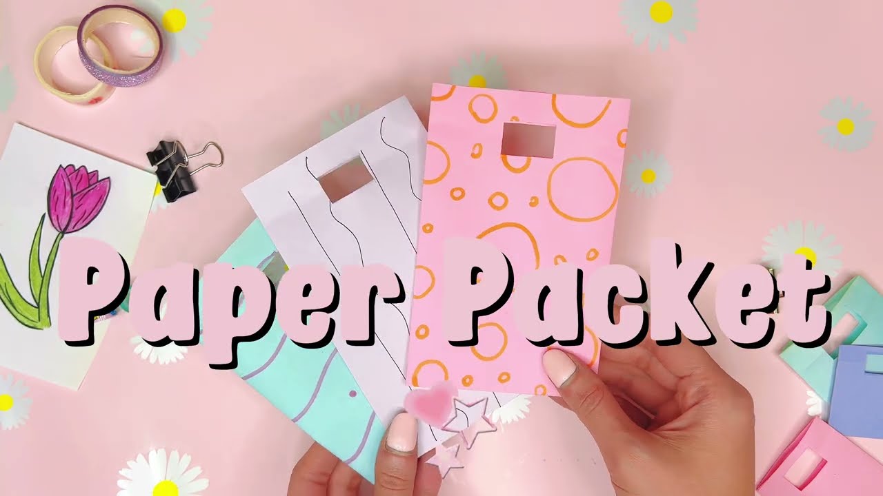 How to make paper packet at home.Paper shopping packet craft ideas Handmade at home 