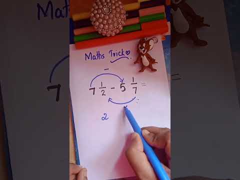 Subtraction of mixed fractions #shorts #trending