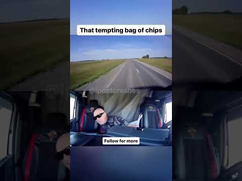 Man flips his truck over trying to get some chips. #foryou #army #trucker