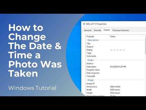 How to Change the Date & Time a Photo Was Taken