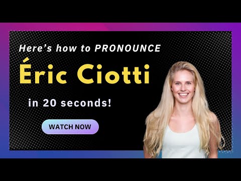 Learn How to Pronounce Éric Ciotti (French Pronunciation) with Audio and Phonetic Spelling