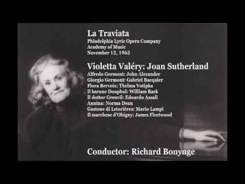 La Traviata. G. Verdi.  Joan Sutherland. Philadelphia.
