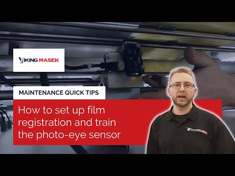 , title : 'VFFS packaging machine maintenance - How to set up film registration & train photo eye sensor'