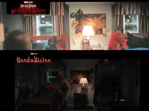 Camparing Wanda's and Twins scene of Wandavision and about Multiverse of madness