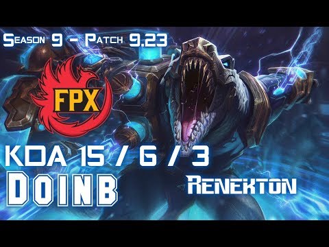 FPX Doinb RENEKTON vs PANTHEON Mid - Patch 9.23 KR Ranked