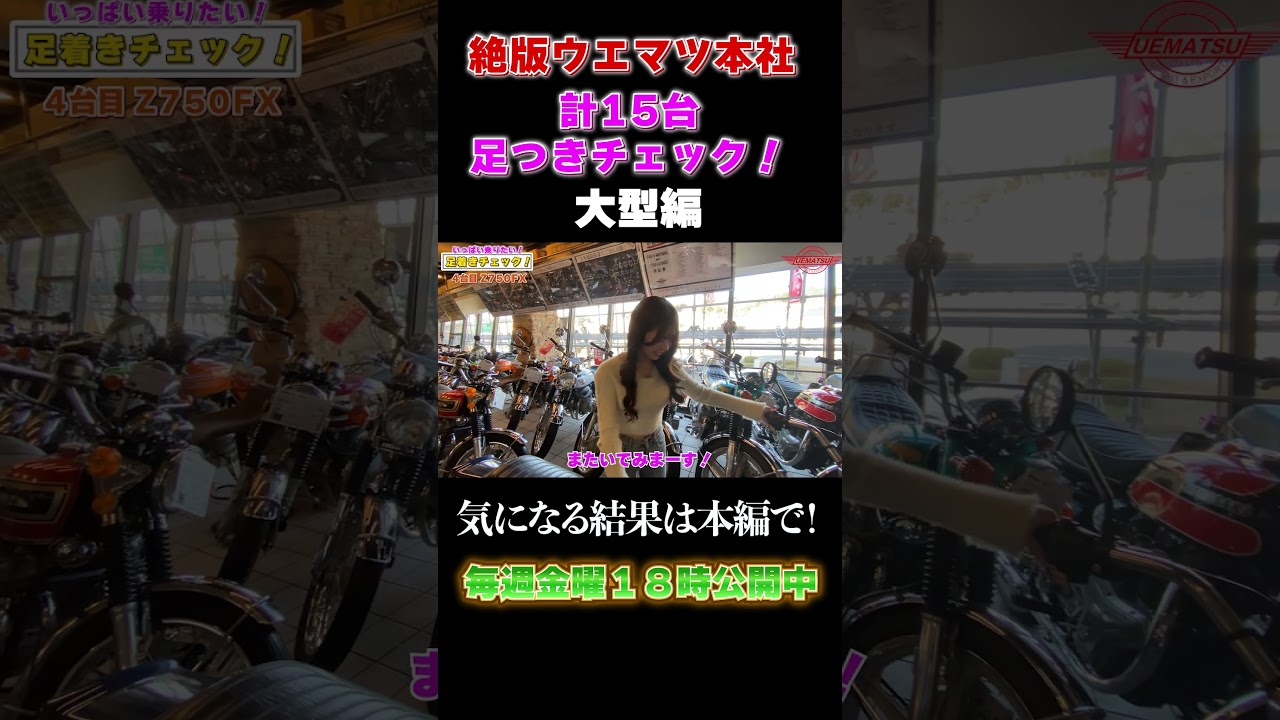 【9台の旧車！】大型バイクを乗り比べ！意外と足つき悪いバイクは〇〇！160cmバイク女子が大検証！