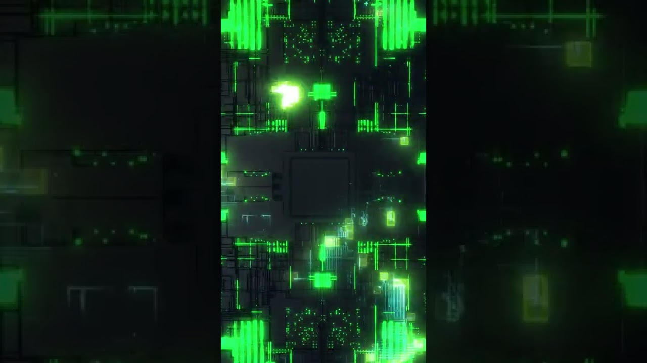 Dark technology circuit board green chip