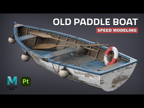 Old Paddle Boat | Autodesk Maya + Substance 3D Painter