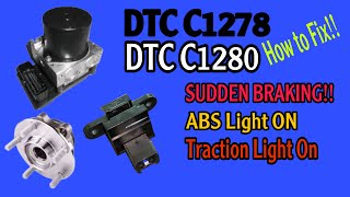 How to Fix FORD EXPEDITION DTC C1278-Steering Wheel Sensor C1280-Yaw Rate Sensor and SUDDEN BRAKING!
