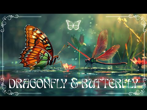 BUTTERFLY & DRAGONFLY 4K | Peaceful Nature Scene & Birdsong | Music for Relax/Sleep/Focus - #46