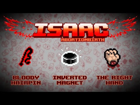Bloody Hairpin, Inverted Magnet, Right Hand - The Binding of Isaac: Abortionbirth+ Trinket Guide