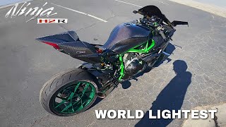 Riding My H2R with New CARBON Tank & ROTOR DELETE