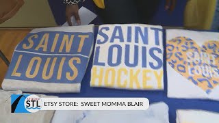 Sweet Momma Blair has the hat trick of trendy Blues wear