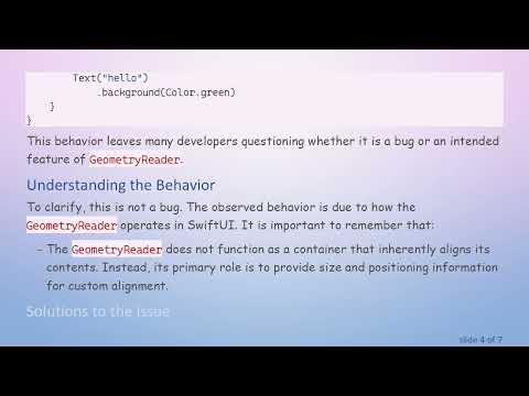 Understanding the GeometryReader Behavior in SwiftUI: Solutions for Extracted Views