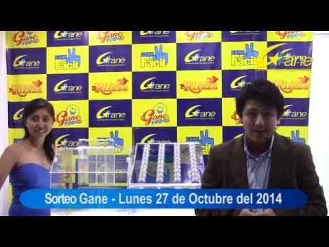 Sorteo Gane - Lunes 27 de Octubre del 2014