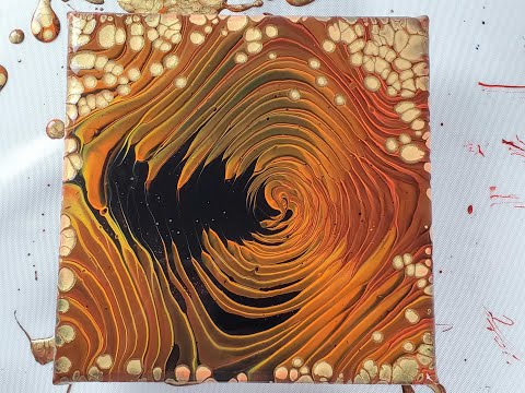 Acrylic Pouring - 24k Gold Pearl Pour - Decoart Extreme Sheen Ring Pour - Fluid Art -